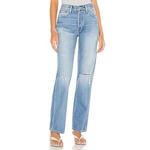 Re/Done Women's Light Blue Straight Leg Jeans